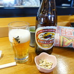 割烹 福寿司 - 中瓶ビール