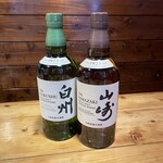 炭火焼き鳥 楽 - シングルモルトウイスキー
『山﨑』『白州』
楽で飲めます！
