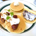 Pancakes and Deli Delissimo - ①王道クラシック②あんこクリーム③サワーチェリー