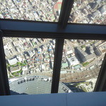 そらのいろ麹町本舗 - フロア４５０展望回廊にも、好奇心で登ってみた。下に見えるのがフロア３５０