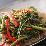 Stir-fried authentic water spinach
