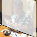 日の出 - 先輩は写真撮影に真剣です
