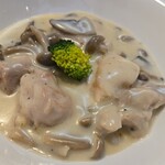 キッチン ブルー グローブ - 反対側から、タップリな茸