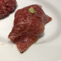 日本橋 焼肉 正剛 - 牛トロ握り
