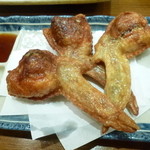 風来坊 - 2014.07 手羽ぎょうざの唐揚げ（５７０円）手羽先の中に餃子が入っています。ラー油が欲しかった。