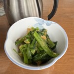そば処 湧水 - 小松菜の山葵和え