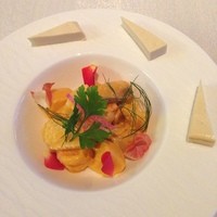 ファインダイニング - シーフードマリネ、島豆腐の燻製☆