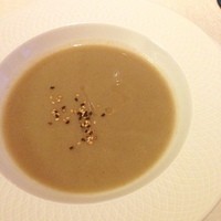 ファインダイニング - 牛蒡のスープ
                ヘルシー(^^)
