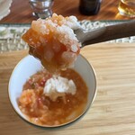 軽井沢リストランテ小林 - カポナータのトマトソースとリコッタチーズ・リゾット