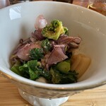 軽井沢リストランテ小林 - 菜の花とホタルイカのショートパスタ