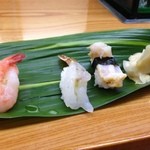 葵寿し - ★7.5ガスエビ＆★7バイ貝