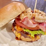 ブラックプール ハンバーガー カフェ - 服部バーガーにトッピング追加例