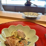 成生 - 生のえぼ鯛　イカ炙り