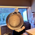 成生 - 羽釜焚き