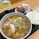 おかだうどん - きしめん定食　¥700(税込)