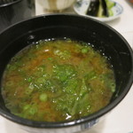 うぶか - 26年6月　赤出汁　山椒、小口葱、豆腐、あおさ