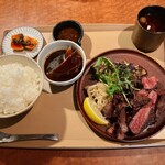 炭焼きステーキHIUCHI - では戴きまーす。