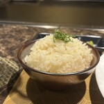 名駅 鉄板焼き 森本Ｘ Premium - 甘酢ガリの炊き込みごはん