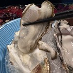 オイスターバルSteam - 生牡蠣にはグリーンタバスコとレモンが合う