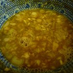 中華蕎麦 とみ田 - スープ割りはあっさりコール。ネギ、チャーシュー入り。