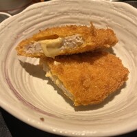銀座 竹の庵 5丁目本店 - マグロのマスタードカツ