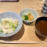 てんぷら山の上 Ginza - そら豆の天ばらご飯