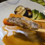 キッチン ブルー グローブ - 次のハーフは里芋が見えない