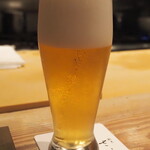 割烹さいお - やっぱり乾杯は生