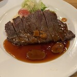 グリルにんじん - 牛ロースの照り焼き