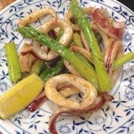 鉄板 好味 - 期間限定  イカと北海道産アスパラのバター炒2014