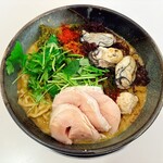 麺屋　たか - 牡蠣ラーメン（赤味噌鶏白湯Ver）