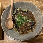 菜づけ百屋 幟町店 - なすの肉味噌がけ
