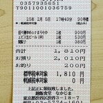 麺飯食堂 なかじま - レシート (領収書)
      2025年2月5日