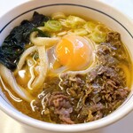 手打うどん 小俣 - 肉月見並