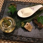 和 - 京都の豆腐・長芋とオクラ・蓴菜・でんすけ穴子・鯖鮨