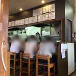 麺屋 菜々兵衛 - 【2014年06月】店内（カウンター席）。