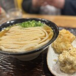 うどん 丸香 - かけ1.5玉とかしわ天
