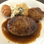 Chez-K'2 - 特製ハンバーグステーキデミグラスソース230g @2300
カニクリームコロッケ＆ミンチカツレツトッピング