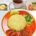 ルワニ スリランカ家庭料理レストラン - スリランカライスカレーセット