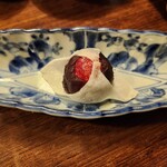 日本料理てら岡 - 手作りいちご大福