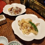 日本料理てら岡 - 活き造りの後は塩焼きと天婦羅で