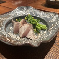 神楽坂 石かわ - アスパラ菜（オータムポエム）とさわら