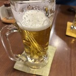 牛タン塩焼 テールスープの店 べこ虎 - 一口呑んじゃった生ビール