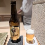神田錦町 鮨たか晴 - 瓶ビール　