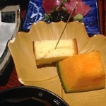 じゅん亭 - デザートはカステラとメロン