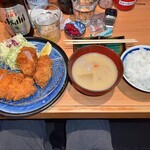 とんかつ檍 銀座8丁目店 - ハーフ＆ハーフかつ定食