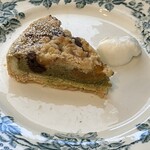 喫茶tton - けこ様の金柑チョコタルトです。渋めグリーンとシーズナルな金柑、完璧。その中に実はチョコがいるなんて、お茶目