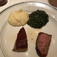 ウルフギャング・ステーキハウス 六本木 - マッシュポテト、ほうれん草