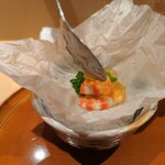 銀座 しのはら - 加減酢をかけます