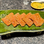 にくがとう - 焼き上がった「【極秘餌肥育牛 焼肉 タレ編 】宮崎牛 サーロイン」